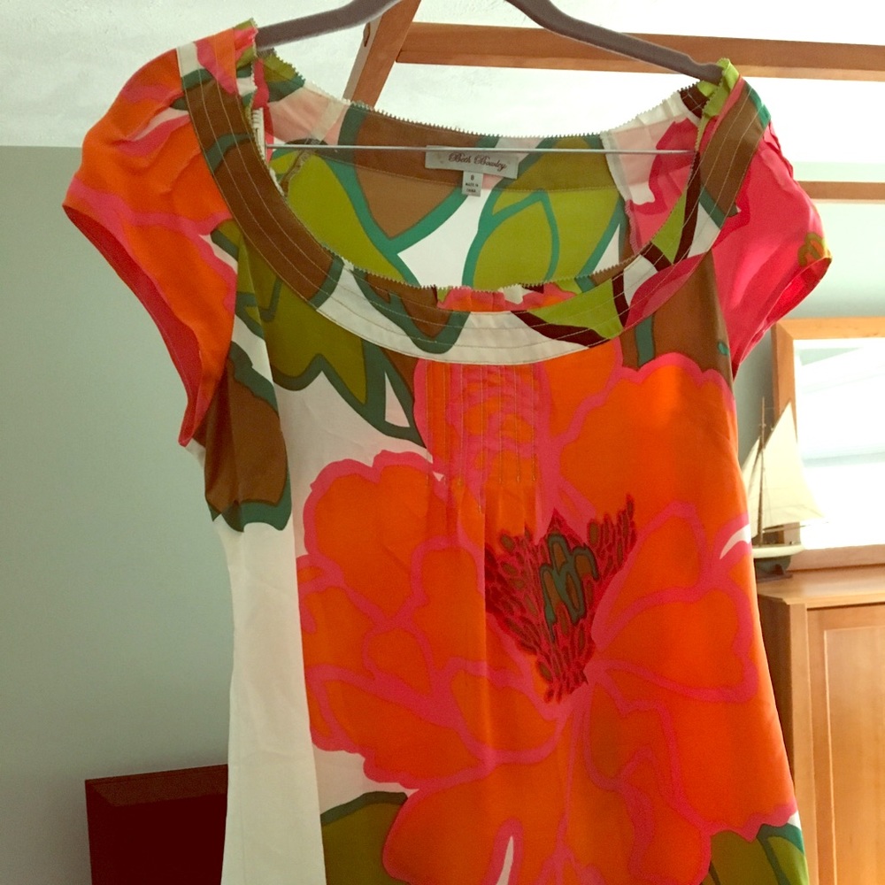 Beth Bowley Floral Print Shirt (100% silk)